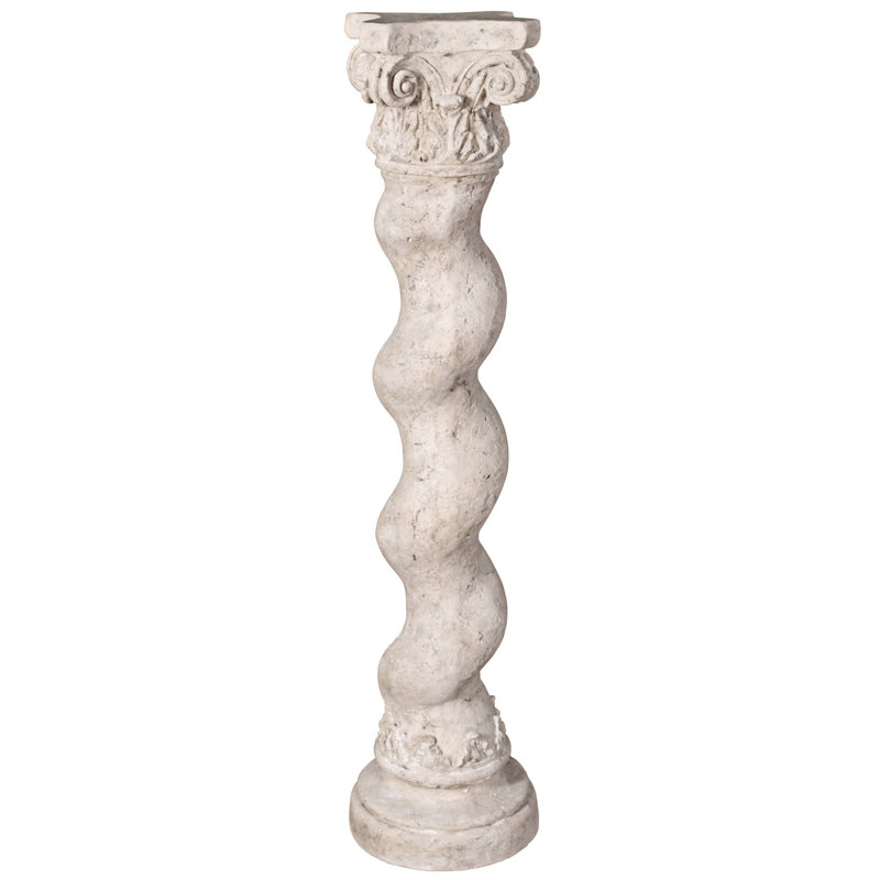 Piédestal à colonne Capitoline Barley, H 36 po x L 12 po x P 12 po
