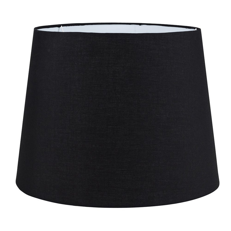 Aspen 34cm H Cotton Empire Pendant Shade ( Clip On ), Black