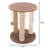 PETMAKER Cat Scratching Post - Scratcher Posts with Carpeted Scratch Pad Base and Perch - Furniture Scratching Deterrent for Indoor Cats-70897448