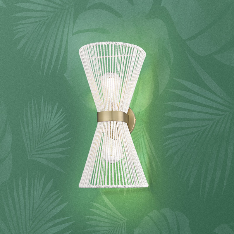 Riya Steel Spotlight, Brushed Champagne Bronze, White