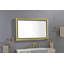Miroir de salle de bain 48 "x 30" avec cadre en aluminium et miroir mural