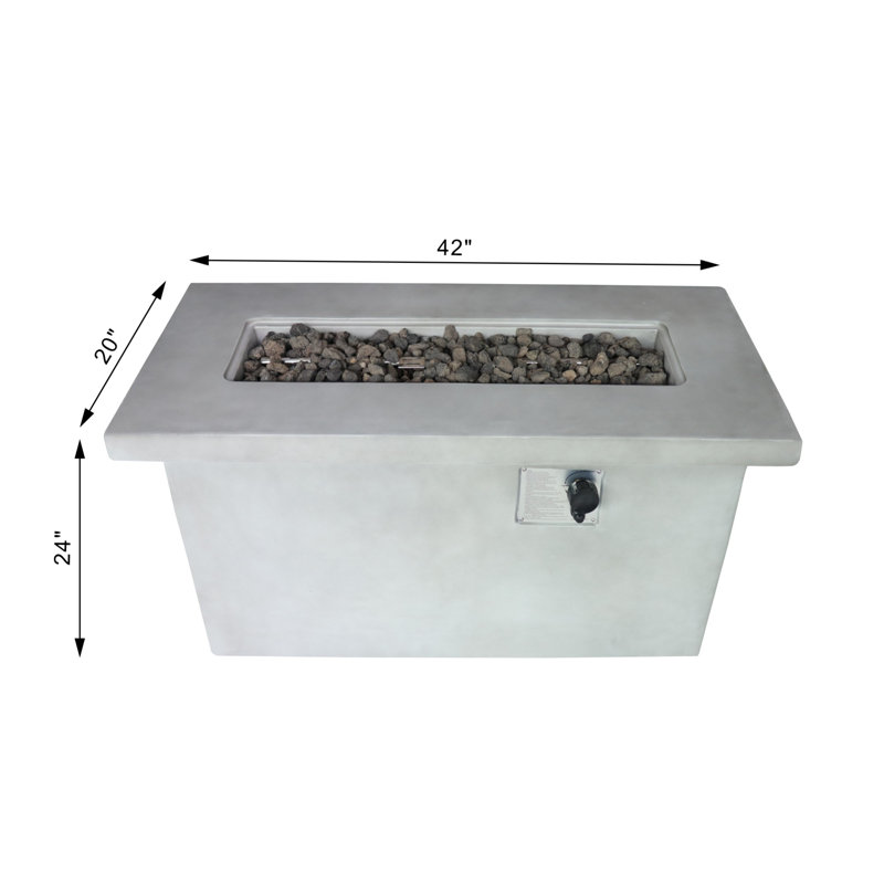 Foyer de table d'extérieur au propane ou au gaz naturel 24 po H , Gris