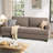 84.2” Upholstered Loveseat Sofa, Linen Fabric 2 Seater Couch For Apartment Bedroom Living Room Office-633412186