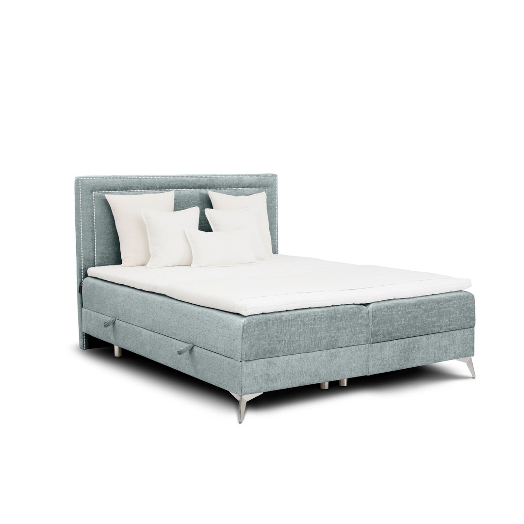 Boxspringbett Hafsah mit Topper und Bettkasten