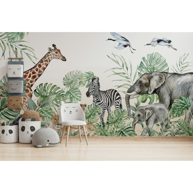 Papier peint amovible Wild Life Safari, L 105,96 po x l 187 po
