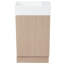 Meuble-lavabo de 18,6 po avec lavabo, armoire en panneau de fibres à densité moyenne durable, tablette à deux niveaux et orientation flexible-269728681