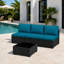 Ensemble de patio en rotin 4 pièces avec coussins-1228340775-1228340779