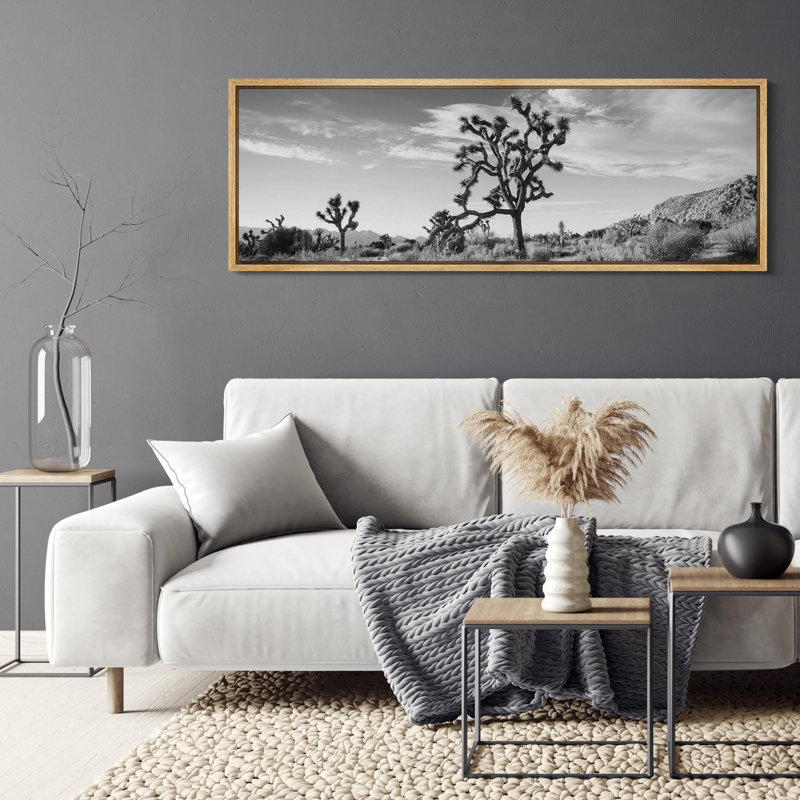 «Cactus Desert», impression sur toile encadrée, H 20 po x l 60 po, Naturel