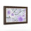 Art mural antique sur toile encadré doré pour le salon, la chambre à coucher, le bureau ou le vestibule - Décoration murale décorative avec roses mauves
