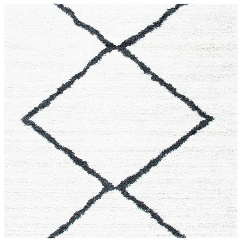 Tapis à poils longs Poulos, Carré 6 pi 7 po