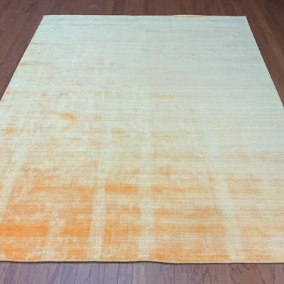  Handmade Modern Gabbeh Bamboo Silk Rug