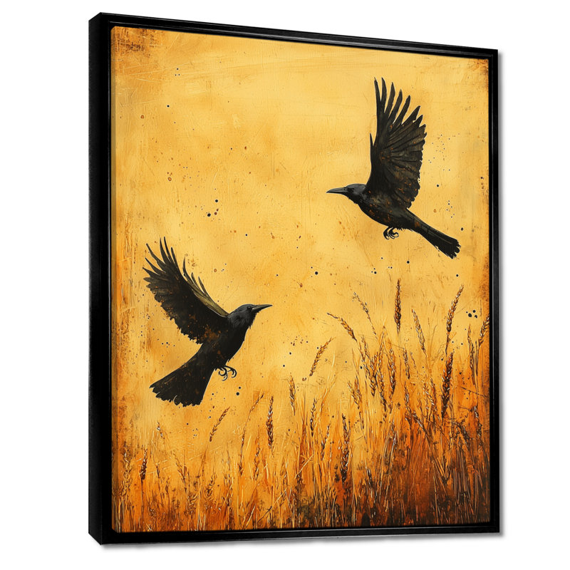 Kopp - Animals Canvas Wall Art, Noir, Impression encadrée flottante, H 20 po x l 12 po