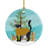 3'' Ceramic Animals Holiday Shaped Ornament