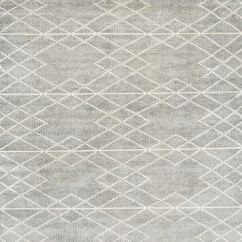 Tapis contemporain gris, Carré 4 pi