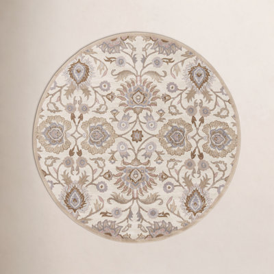 Arden Ivory Brown Taupe Hand-Tufted Wool Rug