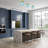 10.25"H William Blue Globe Ceiling Light-1756457279