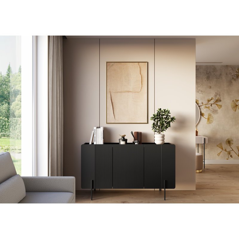 Overkamp 150cm Sideboard, Black