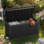 Boîte de rangement extérieure 120 gallons, boîte de rangement en résine imperméable et verrouillable avec siège-131176326
