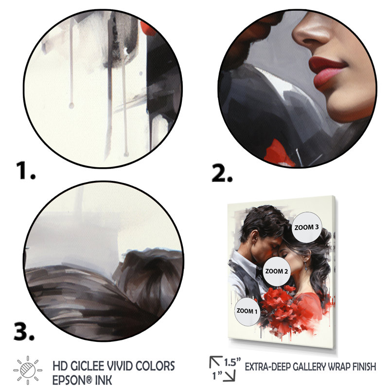 Couple de mariage Beauté intemporelle II - Décoration murale romantique, H 44 po x l 34 po x P 1,5 po, Cadre naturel flottant