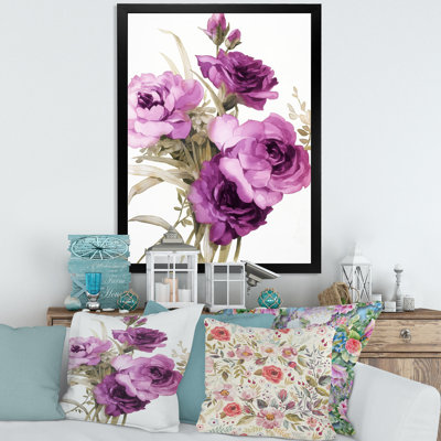 " Dark Pink Roses " Painting Print