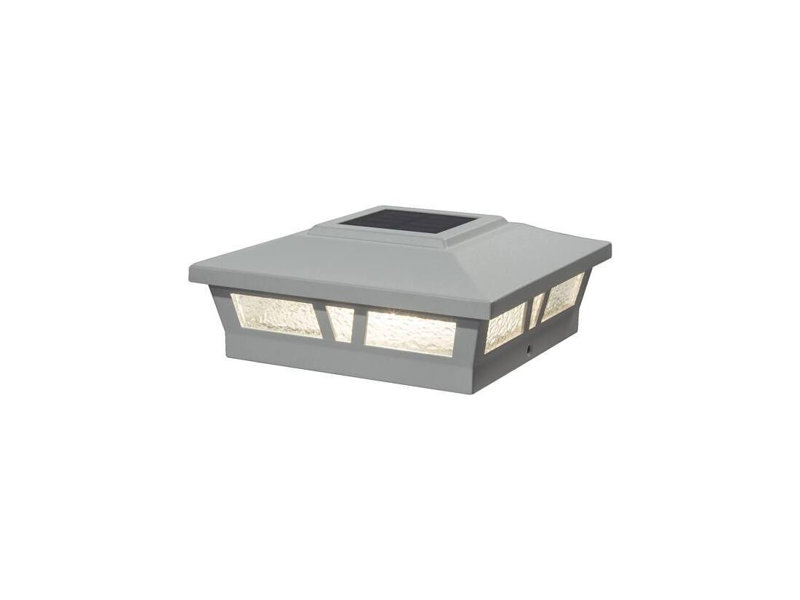 E3EE0B0E7ED14853B9940C0664EE015C 6 X 6 Inch White Aluminum Oxford Solar Post Cap