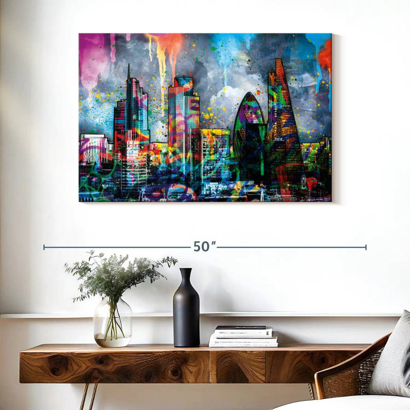 London CBD Paint Splash, H 26 po x l 39 po x P 1,25 po
