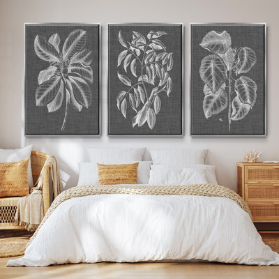 " Graphic Foliage II " 3 - Pieces