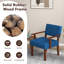  2 pièces Chaise de salon en lin avec siège et dossier rembourrés -1068930645