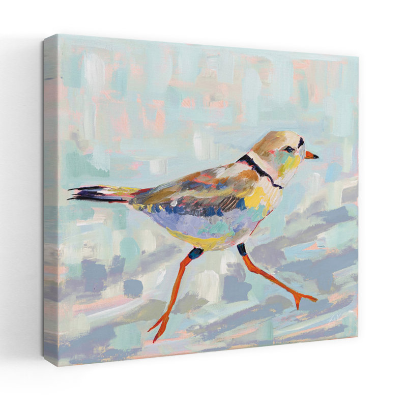 Pluvier côtier I, oiseau neutre, art côtier, H 48 po x l 48 po