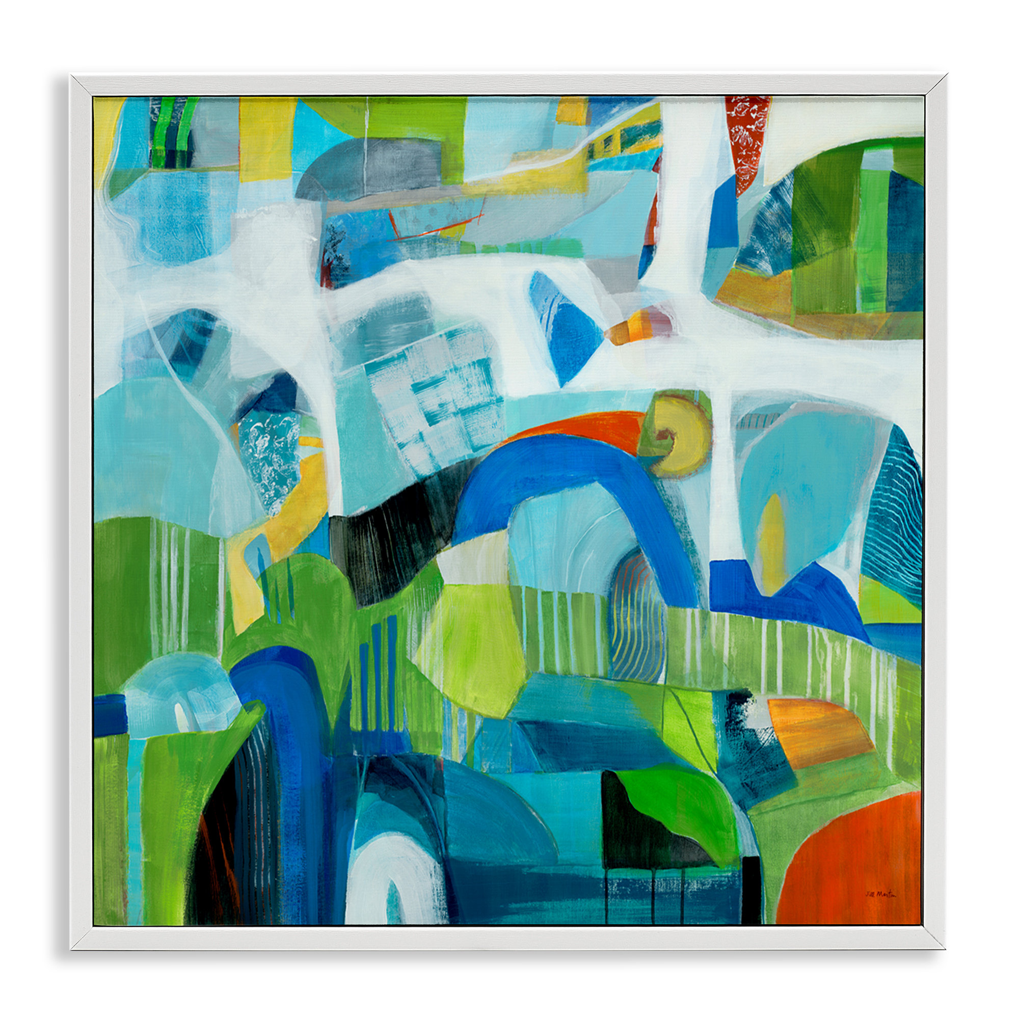 Rustless Art Dakota Fields Restless Bright Shapes Framed Giclee Art by Jill Martin ...