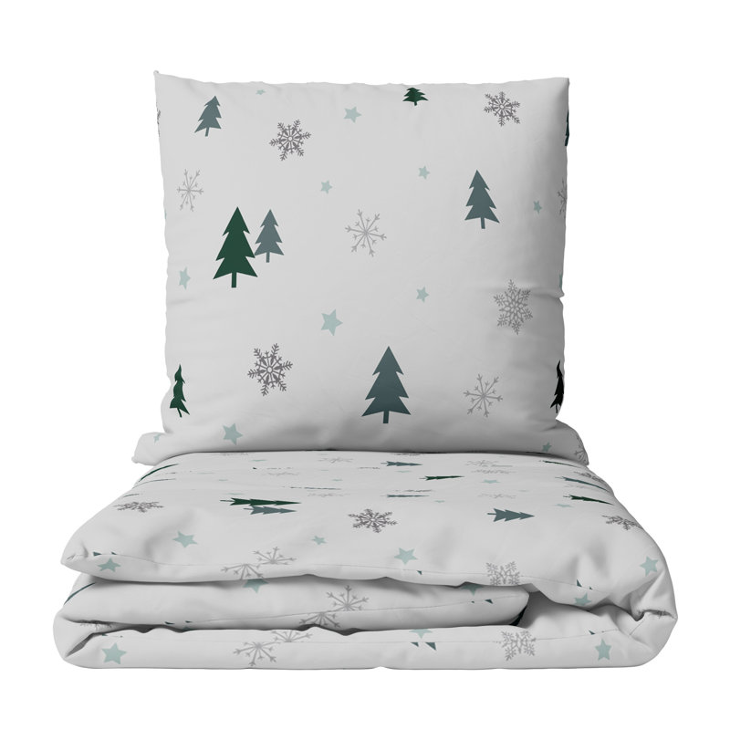 Ammeera Microfiber Toile Duvet Cover Set with Pillowcases Included, 200 x 200 cm - 2 Pillowcases (80 x 80 cm)