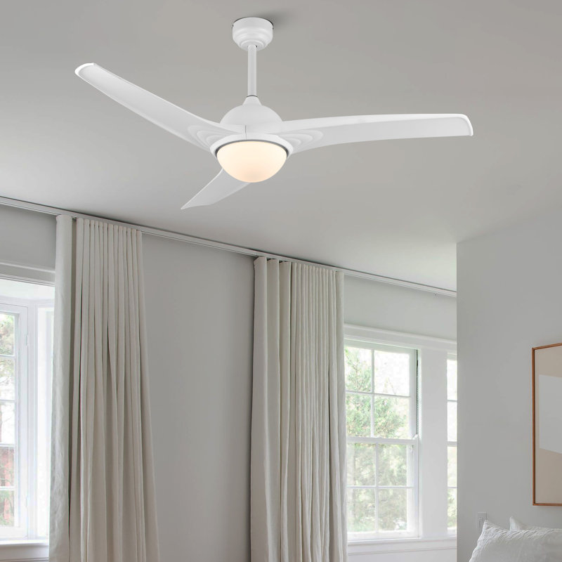 Clorice 52'' Ceiling Fan with LED Lights, White