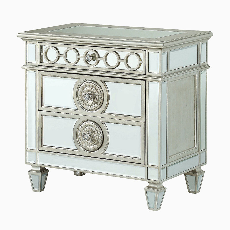 Table de chevet avec miroir