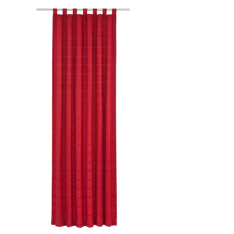Shire Room Darkening Single Curtain Panel, 270 W x 245 D cm, Red