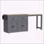 Îlot de cuisine polyvalent avec table extensible et nombreuses options de rangement-705871497