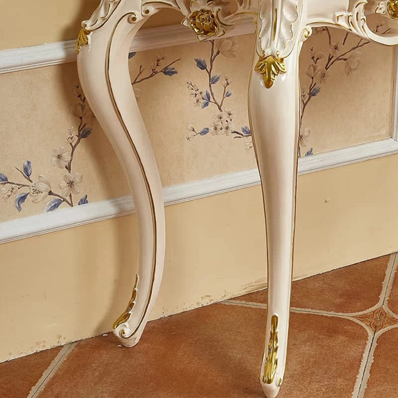 Console ivoire en bois massif, H 33,86 po x L 51,18 po x l 16,93 po