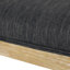 Chaise d'appoint rembourrée gris anthracite avec structure en bois d'hévéa et sangles élégantes courbées