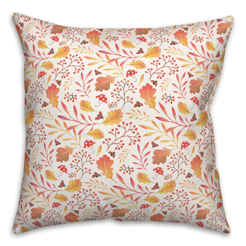 Floral Reversible Throw Pillow, 18" x 18"