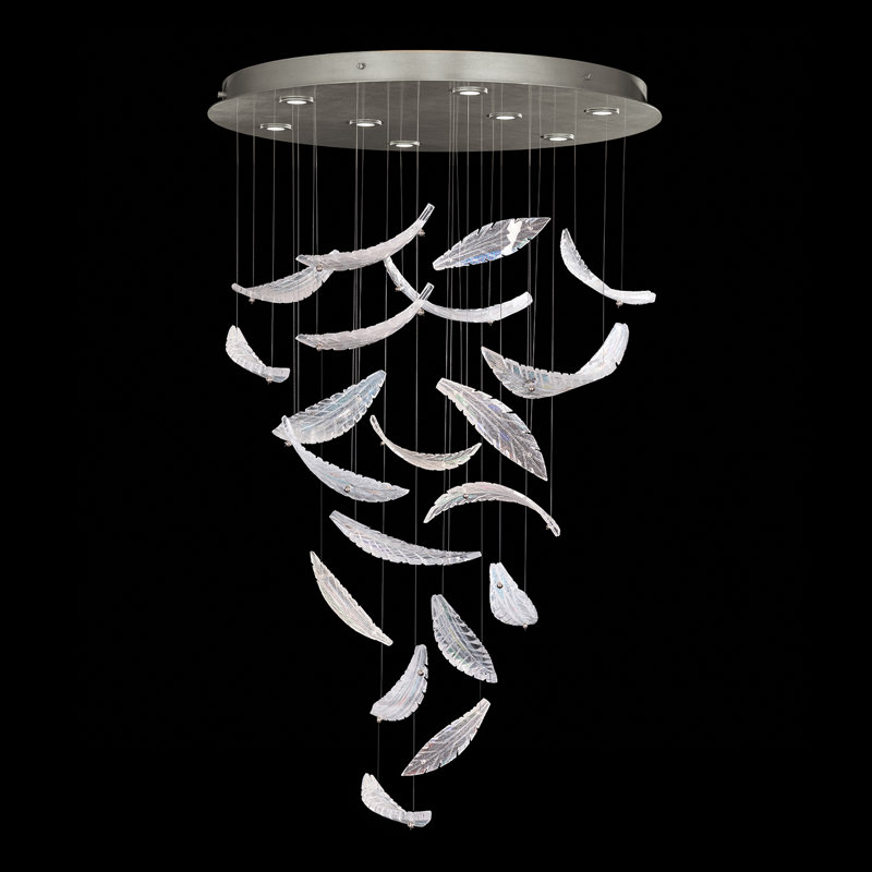 Elevate 8 - Light LED Unique/Statement Pendant, Silver