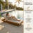Acacia Wood Chaise Lounge with Water-Repellent Cushion, 79.6" Outdoor Recliner, Adjustable Backrest, Solid Teak-Finished Frame, 300 lb Weight Capacity for Patio, Poolside & Garden-952750772