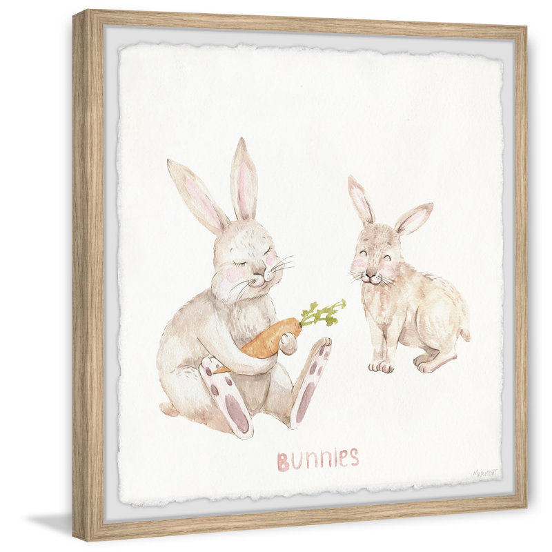 «Avila Rabbit Eating Carrots», reproduction encadrée, H 12 po x l 12 po x P 1,5 po