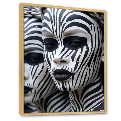 Décoration murale en toile «White Mursis Pride in Afrique» - Tribal africain