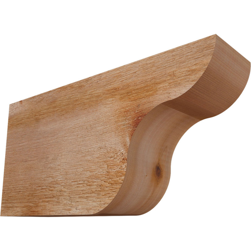 Queue de chevron Carmel, Cèdre rouge de l'Ouest, 8"H x 4"W x 16"L