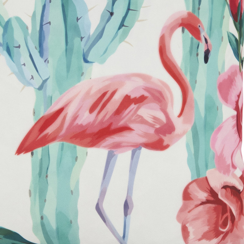 Coussin Vibrant Flamingo and Cactus