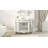 Benton Collection 48 Inch Traditional Freestanding Antique White Morton Bathroom Vanity, Single Sink, White Quartz Top, Fully Assembled