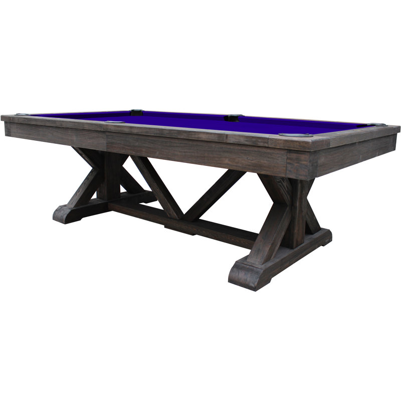 Brazos River Weathered 8' Slate Pool Table with Professional Installation Included, Purple, Weathered Black