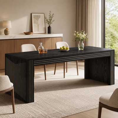 78.7‑Inch Large Rectangular Farmhouse Dining Table, Generous Size to Seat 6‑8 for Kitchen & Dining Room