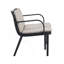 Causeuse d'extérieur en PP Luna, structure noire avec coussin beige Luna-619641549