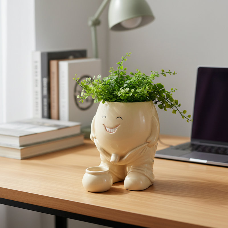 Pot amusant avec trou de drainage