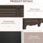 Paravent pliant 4, hauteur 5,5 pi, brun noyer avec tableau noir pour bureau 4, cloison haute